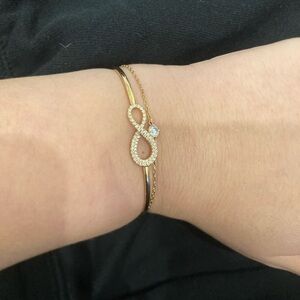 Swarovski Infinity Bangle in Rose Gold